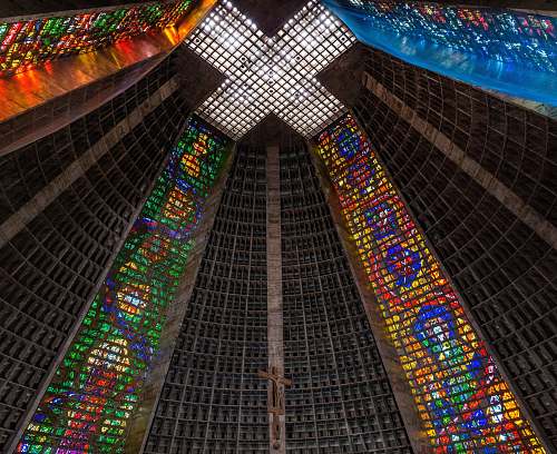 art low-angle photography of church ceiling architecture
